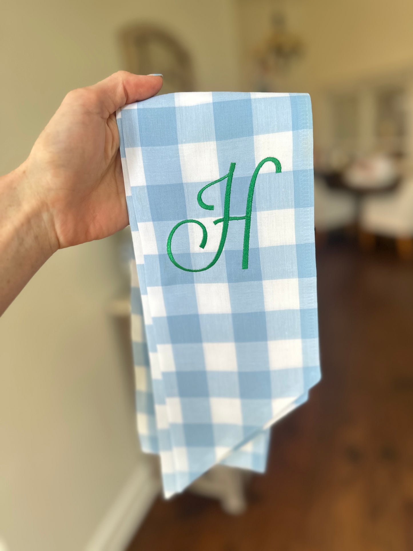 Gingham Wreath Sash