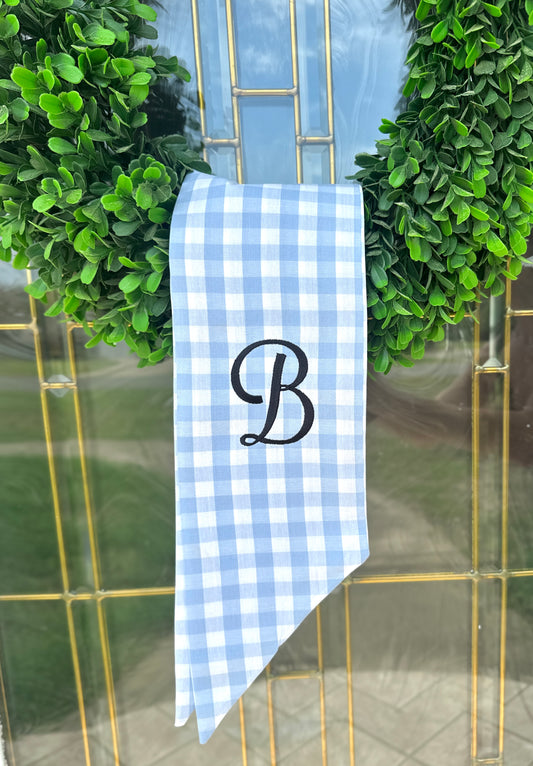 Gingham Wreath Sash
