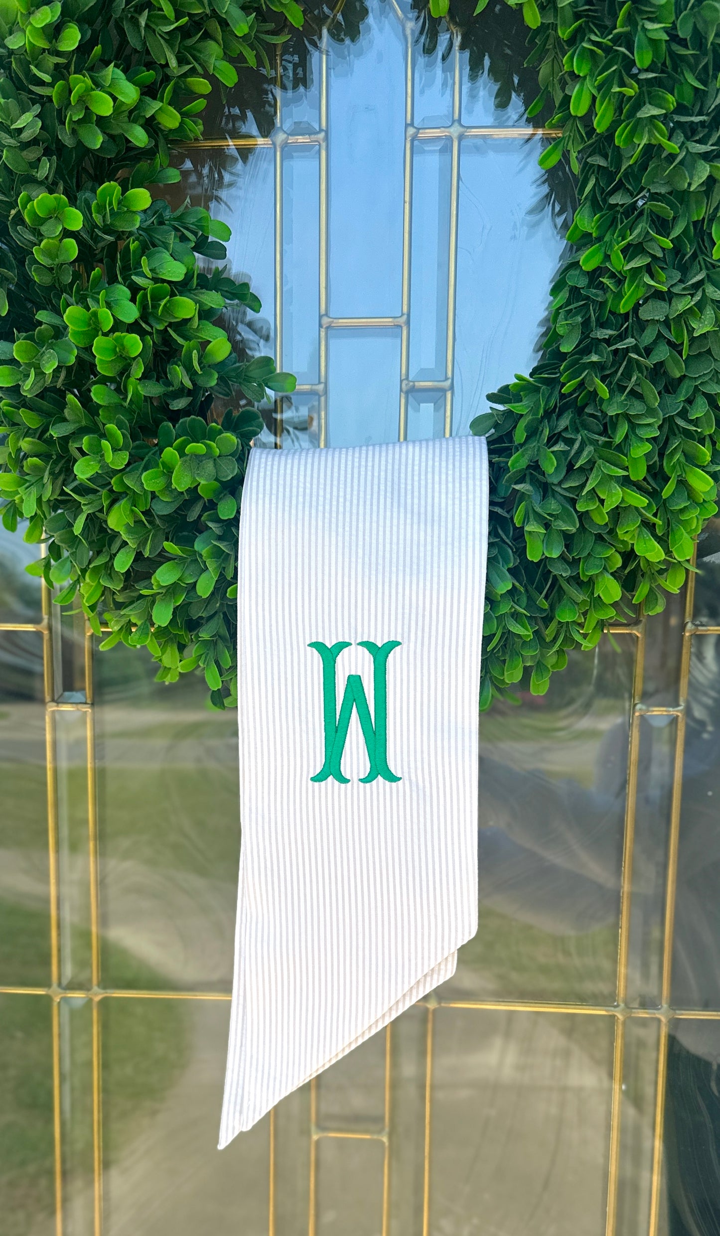 Seersucker Wreath Sashes