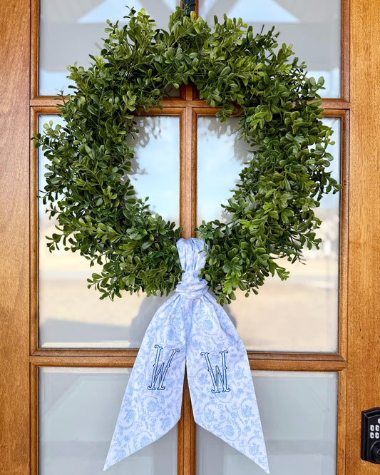 Florals and Chinoiserie Wreath Sash