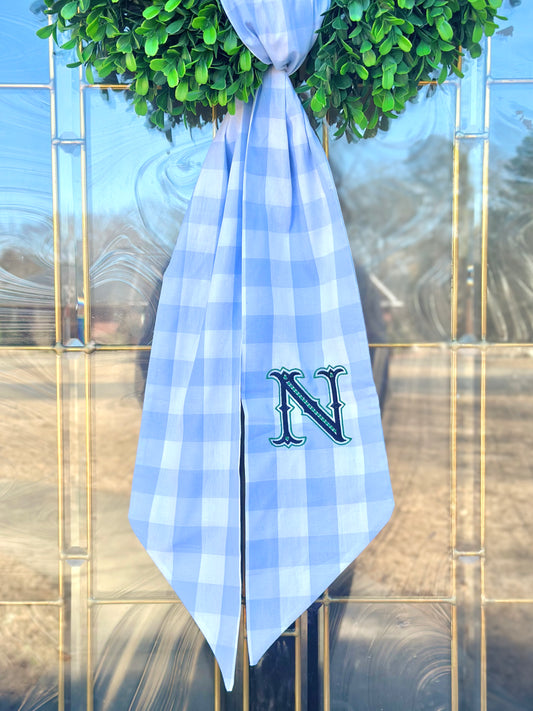 Gingham Wreath Sash