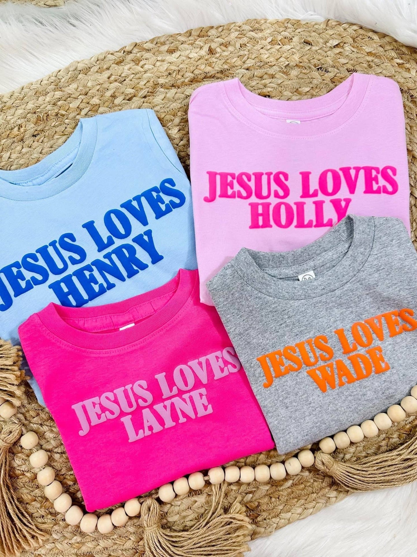 Jesus Loves Kids Name Tee
