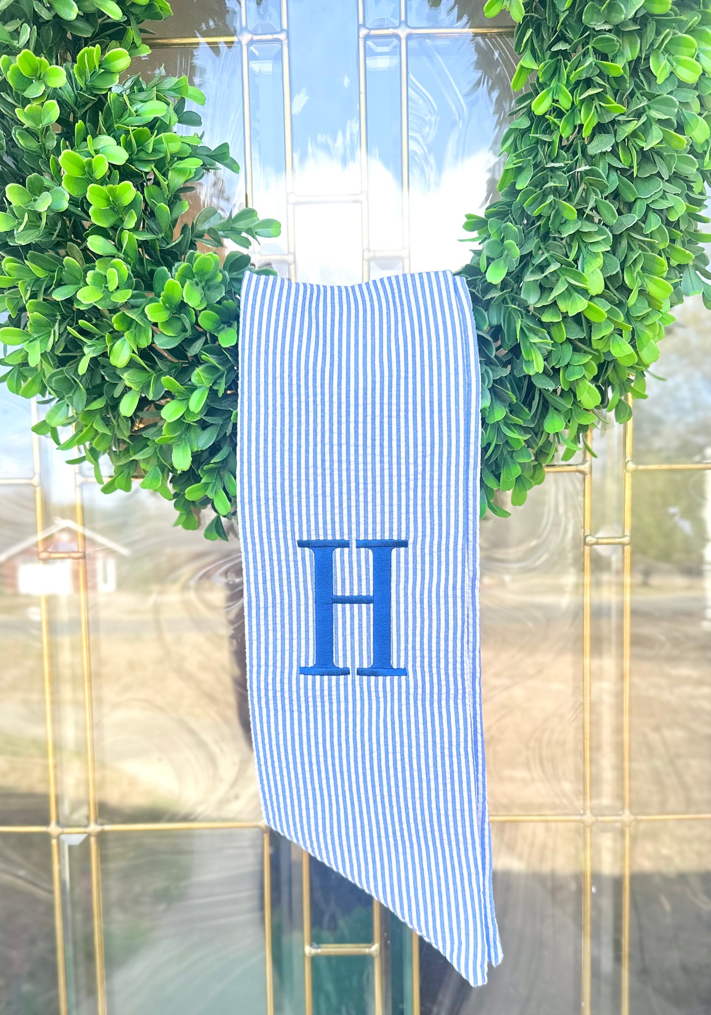 Seersucker Wreath Sashes