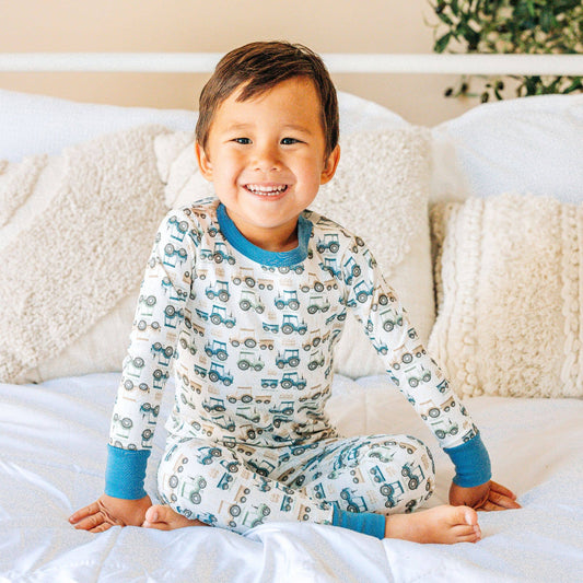 Tractor Tracks Long Pajamas by Luna and Arlo